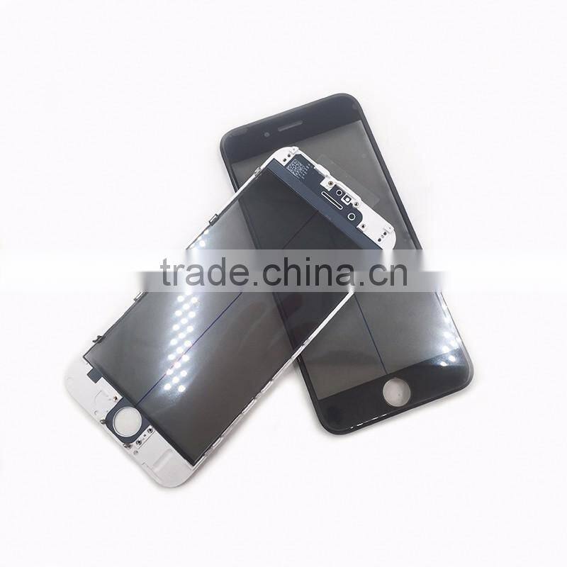 LCD front outer Glass with preinstalled frame cold Press frame +OCA Optical +Polrizer film For iPhone 6s for Iphone6s plus