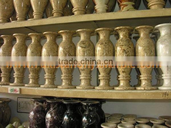 UNIQUE FOSSIL MARBLE FLOWER VASES