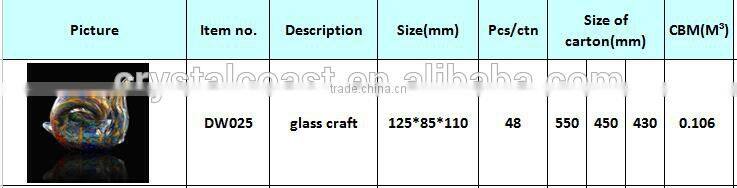 snails shaped glass animal figurines for display showcase,china art and craft supplies