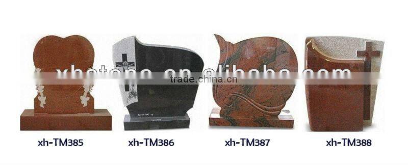 2014 New Style Natural Stone Funerary Grave Markers Gravestone Flower (24 years factory)