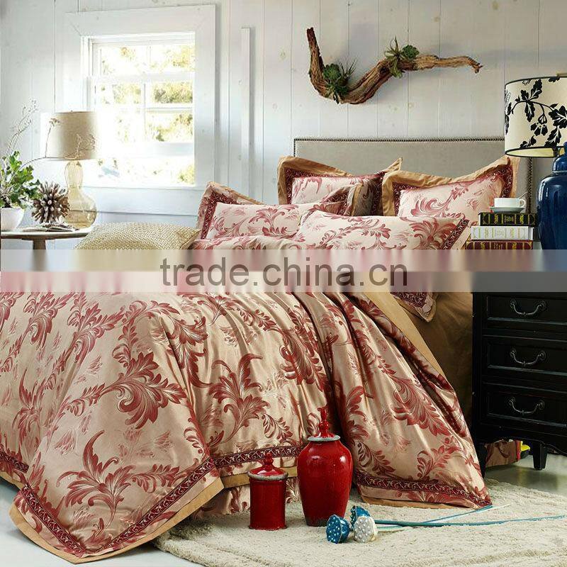 Romantic Honey Pink Lace Comforter Set, Wedding Set