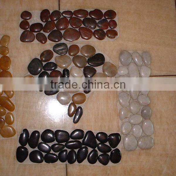 Newstar wholesale river rock,black landscaping rock