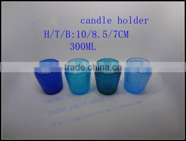 15 oz glass candle container with marble lid