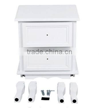 Tuff Concepts One Pair White Bedside Table Cabinet Chest of Drawer Nightstand Furniture
