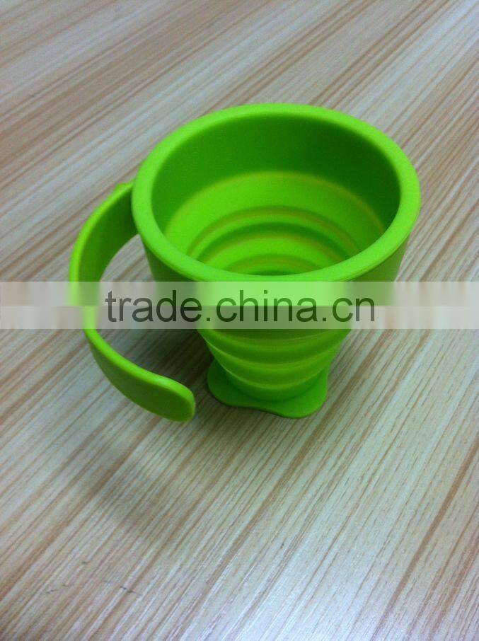 4 Colors Practical Promotional Portable Folding Silicone Water Cup OutDoor