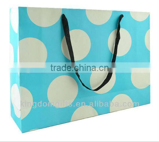 White Dot Printed Paper Shopping Bags