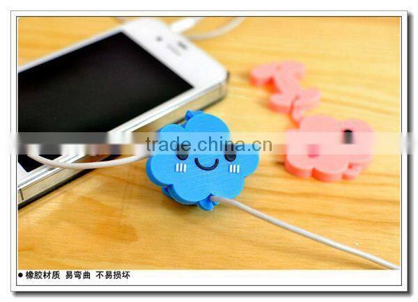 Blue cloudy earphone winder,cable winder,trim winder for wholesale