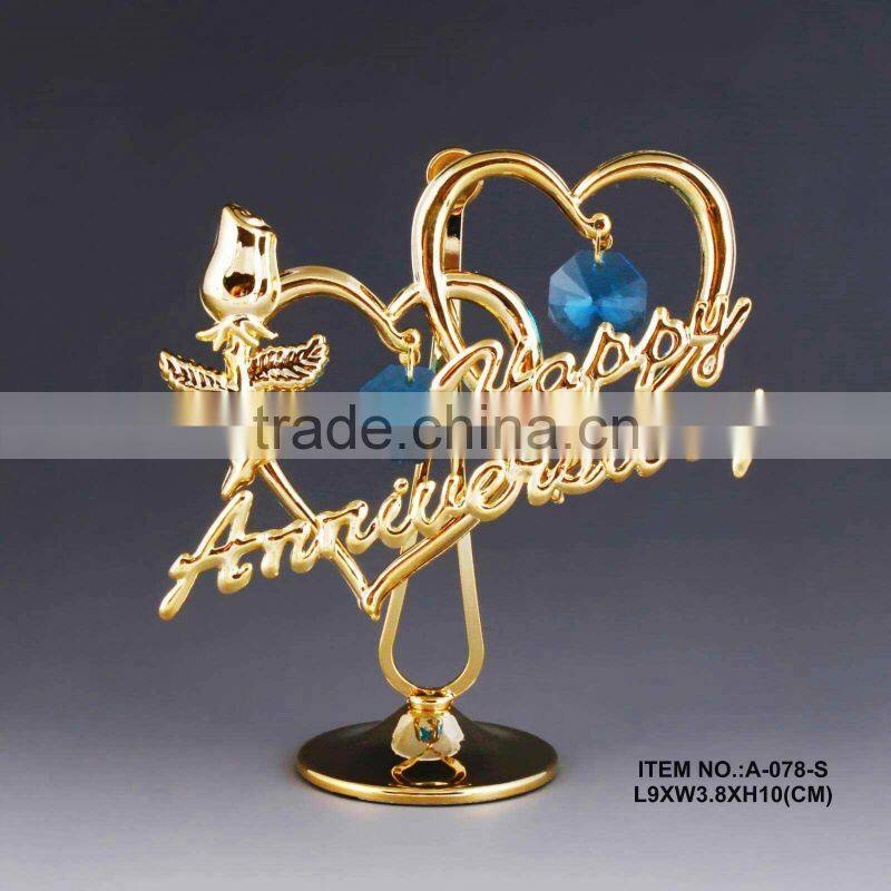 High Quality 24K gold plated Love Heart for girlfriends' gifts