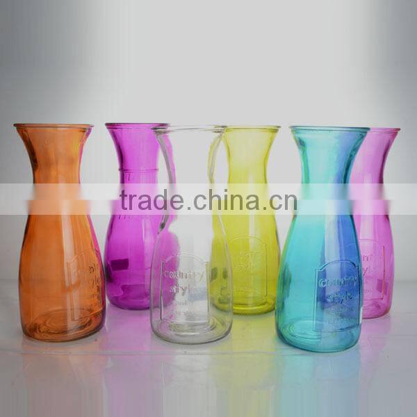 500ml color painted glass milk bottle