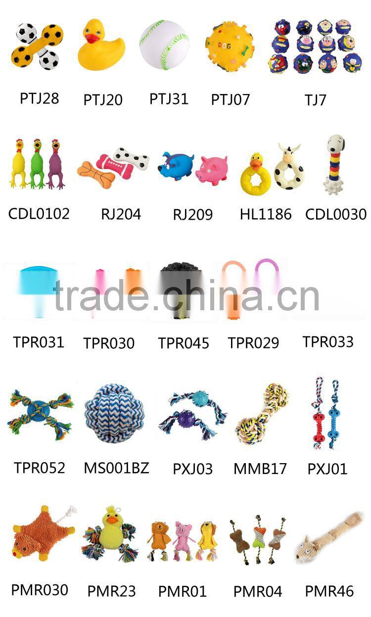 Hot selling pet dog chewing toys 3 color squeaky rubber TPR dog rings