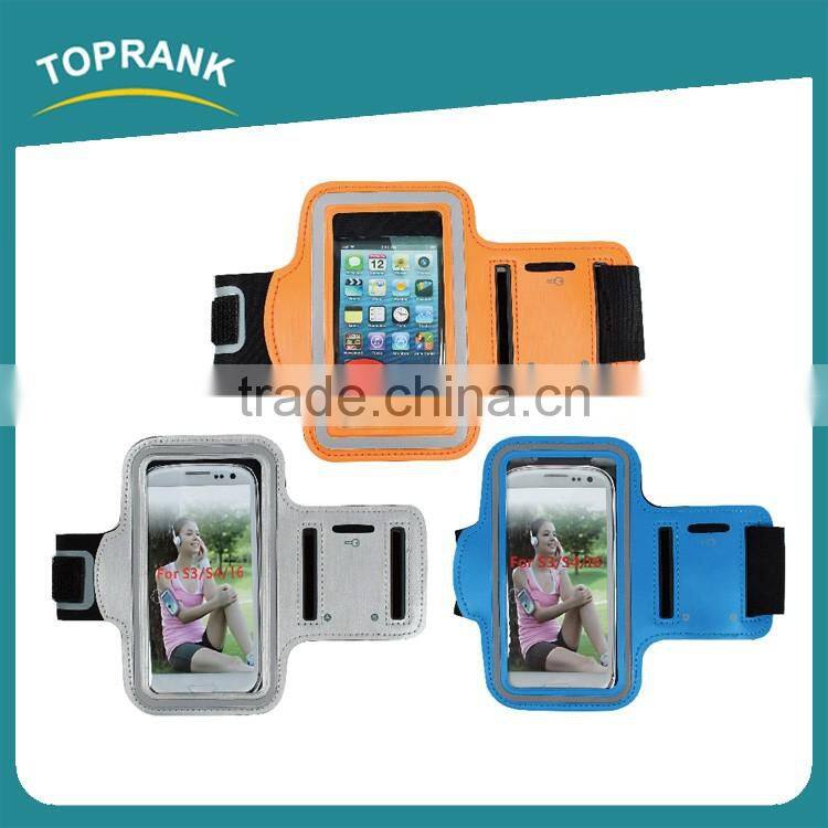 Toprank Waterproof Elastic Sport Running Armband Case Workout Armband Holder Pouch For Mobile Phone Arm Bag Band