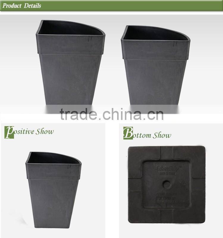 balcony flower pots/Plastic Garden Planter/ Recyclable/20 years/new design/UV protection