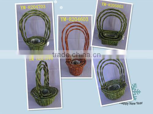 2014 wholesale wicker basket, wicker flower gift basket,wicker fruit basket