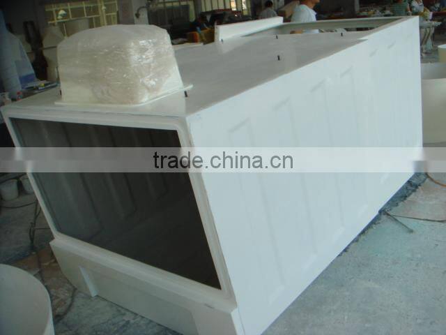 Fiberglass hand lay process gel coat finish GRP Container FRP