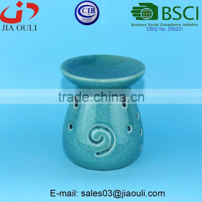 Wholesale dotted decorative fragrance burner ceramic aromatherapy oil burner