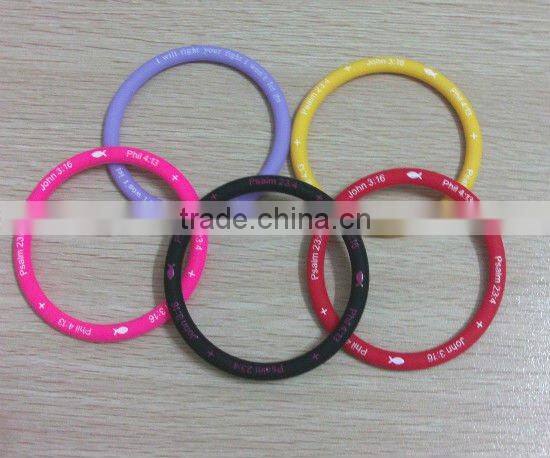 fashion colorful silicone bracelet/promotion silicone bracelet