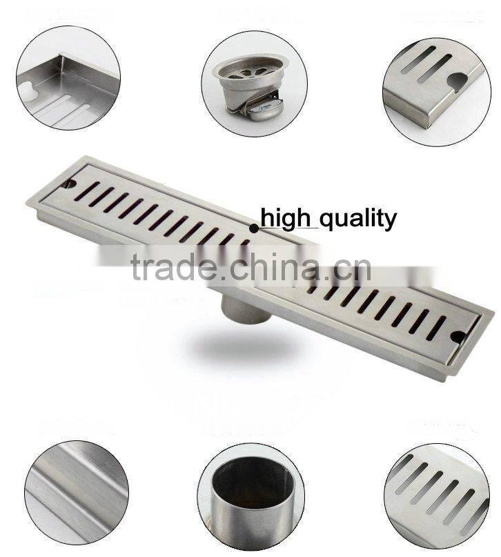 alibaba china stainless steel 304 316 long shower drains bathroom floor drains