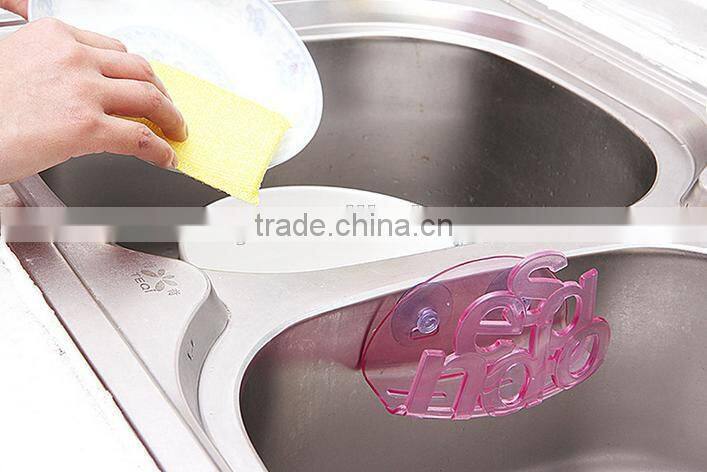 ABS plastic drain sponge holder with strong sucker for kitchen and bathroom