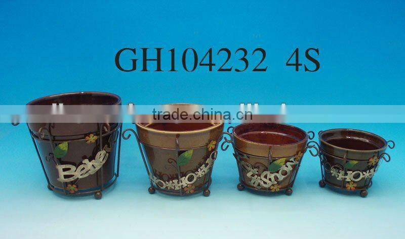 2012 Hot Sale Cheap round Ceramic Flower Pots