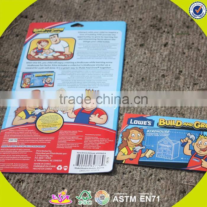 2017 new fashion funny children wooden bird house W03B049