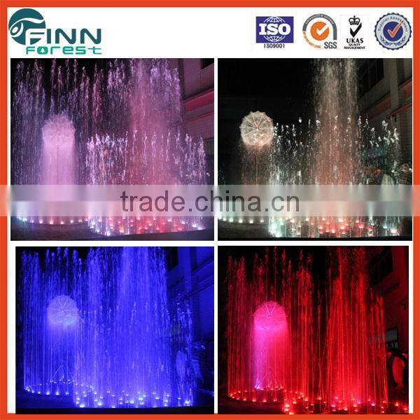 Park music dancing programmable color changing water fountain