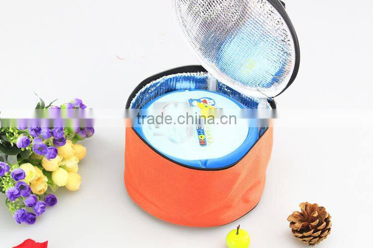 Round shape Insulated fitness cooler lunch bag