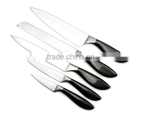 A3349 Durable 5pcs Stainless Steel Kitchen Knife Set with Color Sprayed Handle