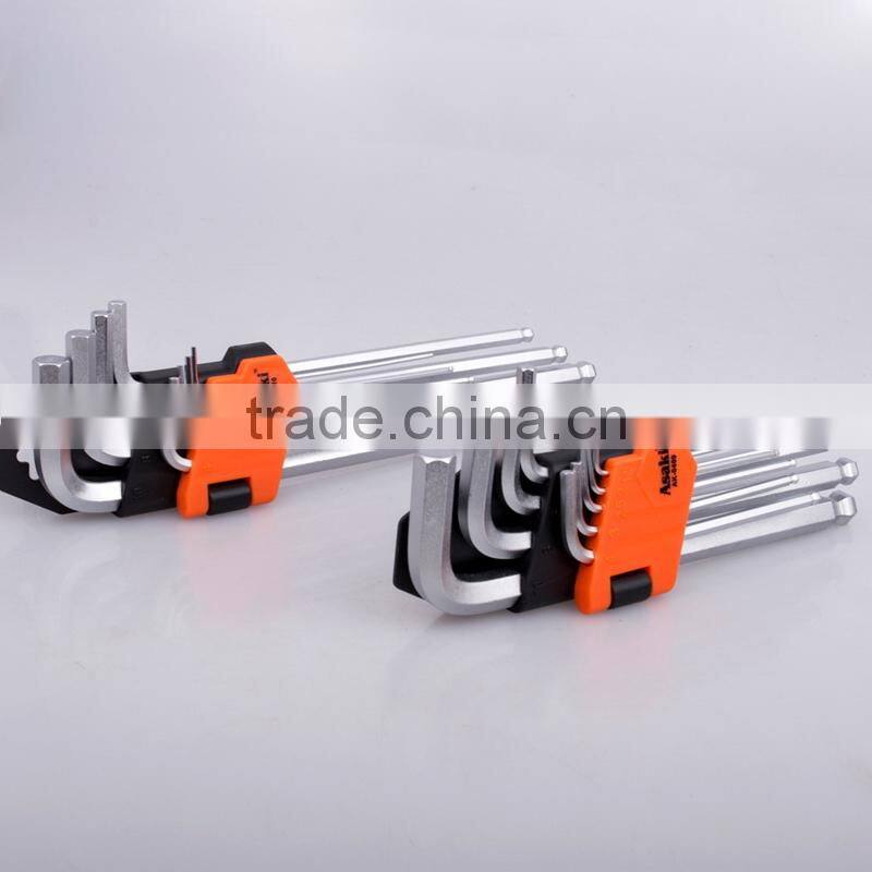 AK-0409 chrome steel hex key set