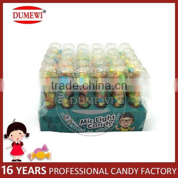 Lighting Microphone Toy with Fruit Flavor Tablet Candy