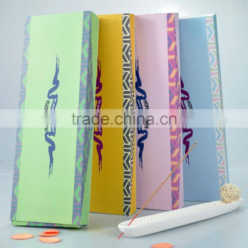 color incense sticks/2015 HK home product fair incense gift/india cone incense/scented incense gift set/color incense sticks