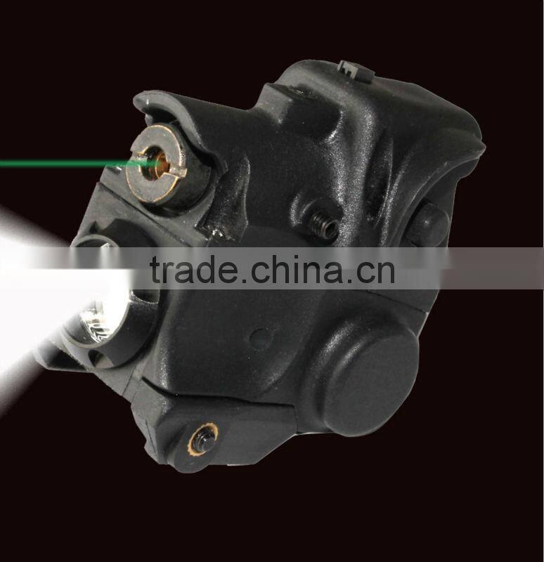 Super compact tactical green laser sight scope with strobe 80 lumens CREE Q5 led light combo (FDA certified)