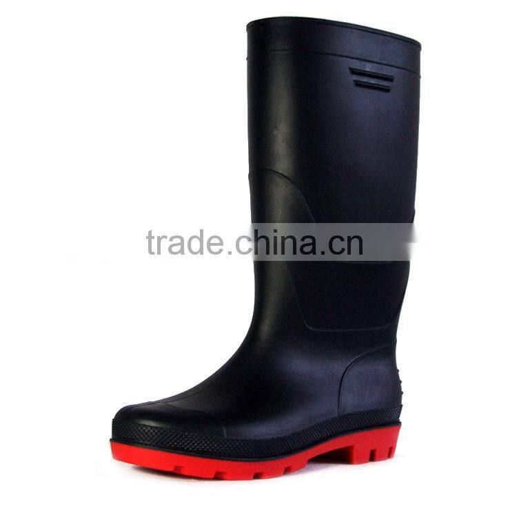 green color fishing and working pvc boots wholesale