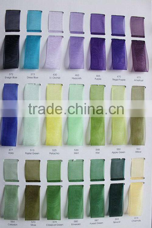 Colorful handmade organza flowers