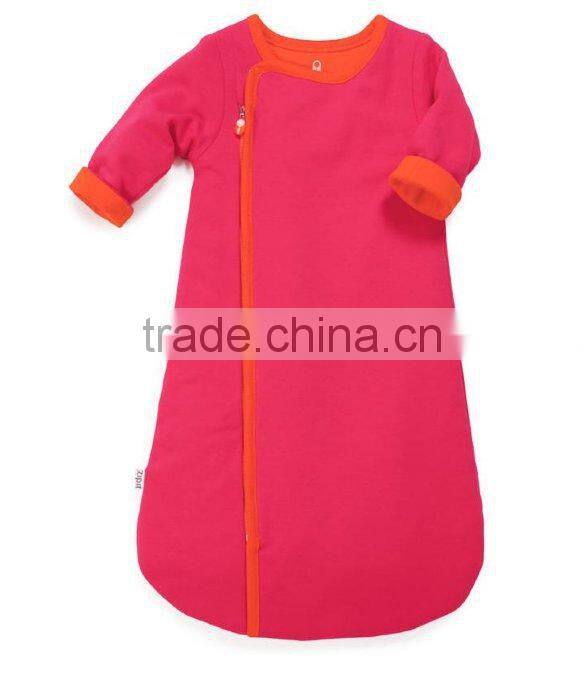 2014 Wholesale Plain Dyed Baby Sleeping Bag With Sleeve