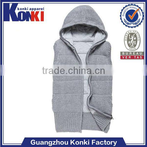 cheap mens fashion slimming sweater vest with hood
