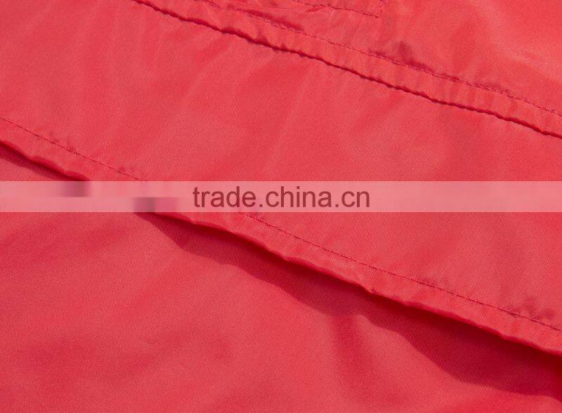Factory Red Hoody Windproof Lady Coat rain coat