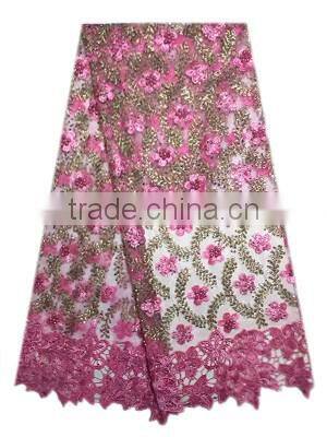 Fashiuonable African women wedding dress lace sequined tulle lace with stones FL1394