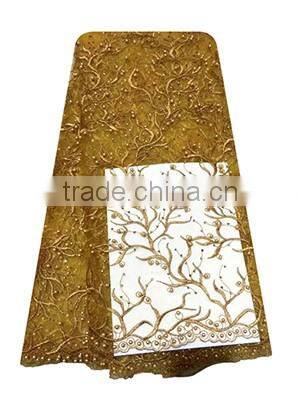 Bestwaytex Embriodered Beaded Sequins French Lace Fabric FL1129-4