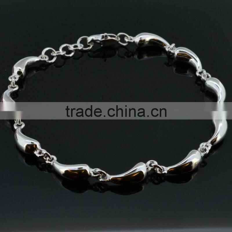 2014 rhodium plated 925 silver bracelets jewelry