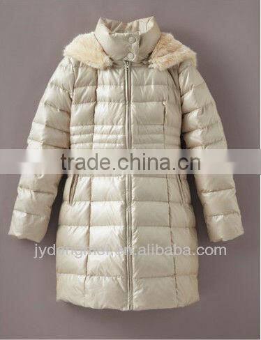women fashion cotton-padded jacket rabbit collar