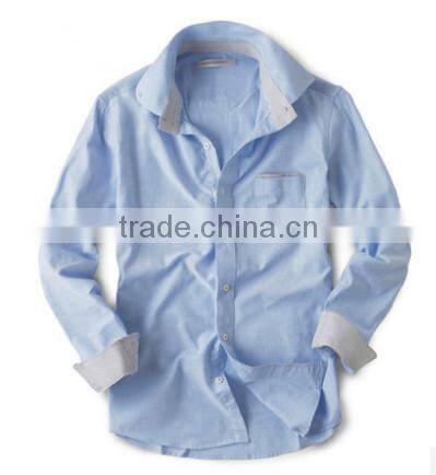 Wholesale Classy Casual Gray Oxford Linen Shirts for Men , S-3XL