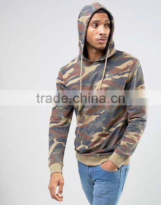 High Quality Oil Green Camo Hoodie with Drop Shouler Regular Fit Men's Full Sublimation Printed Pullover Hoodie