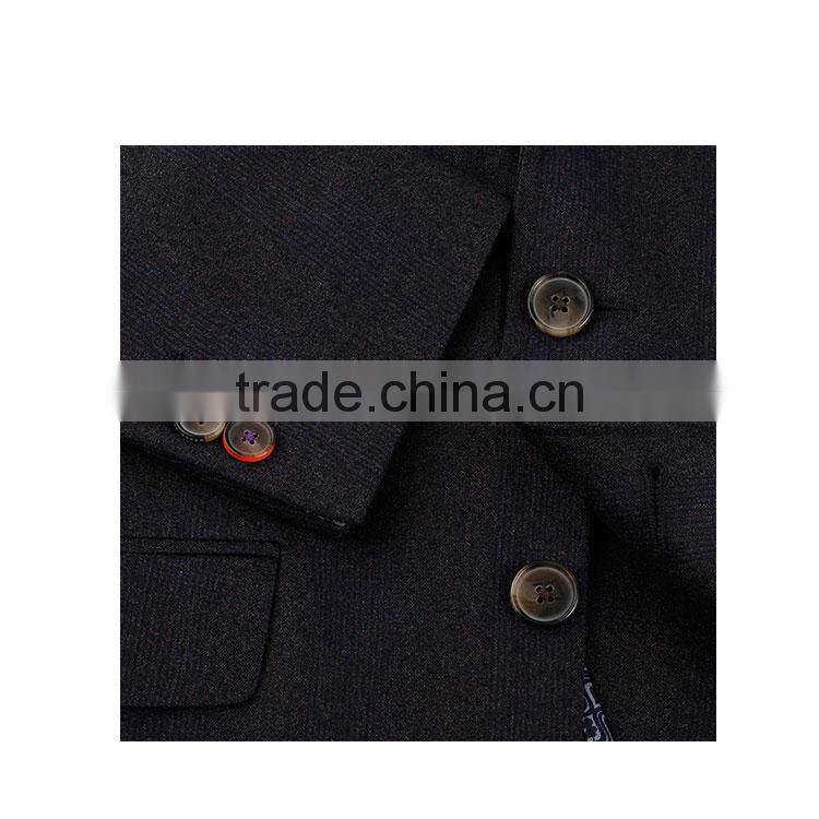 New Design Half Lined Polyester Viscose Black Man Business Suit Jacket