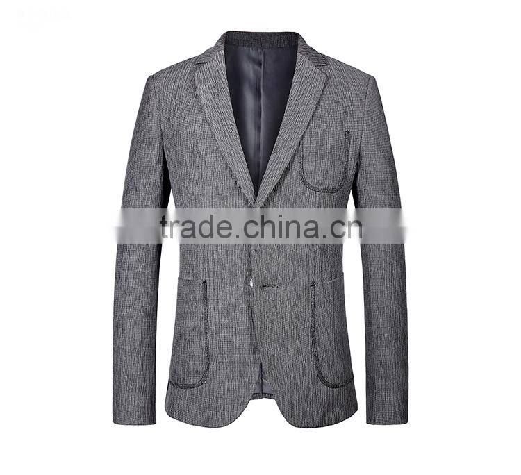 Wholesale Suit Custom Design 1 Button Patch Pocket Men Business Suit Jacket Blazer