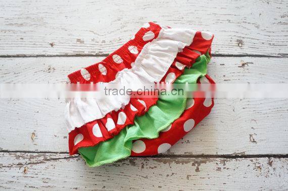 2014Wholesale baby cotton clothes red and white polka dot diaper cover christmas diaper cover