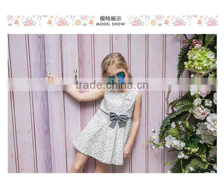 Latest Kids Sleeveless Princess Frock Designs Party Dresses Girls Summer Dress With A Bow