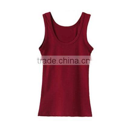 trade assurance promotional 100% cotton custom women blank tank top