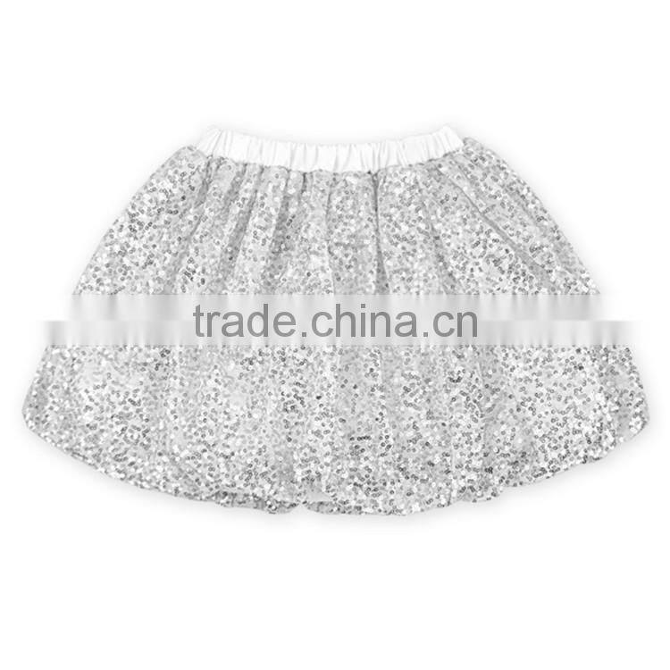 2016 Sequin Pom Pom Shinny Skirt For Teen Child Worldwide Export Kids Clothing