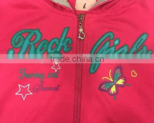 Latest fashion sweet kids' boutique casual sports suit