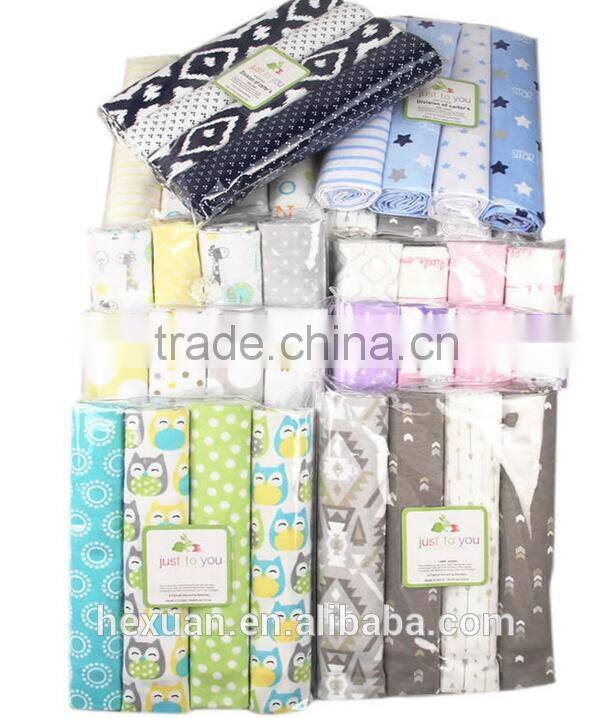 OEM factory or stocked designs 102*76cm Baby Receiving Blanket, Flannel Blanket, 100% Cotton Baby Blanket
